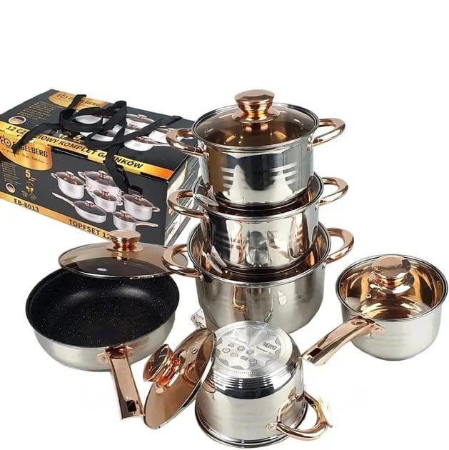 Engelberg 12pc Stainless Steel Cookware Set